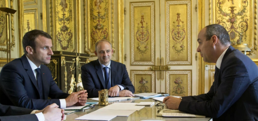 Emmanuel Macron reçoit les syndicats @ Palais de l'Elysée | Paris | Île-de-France | France