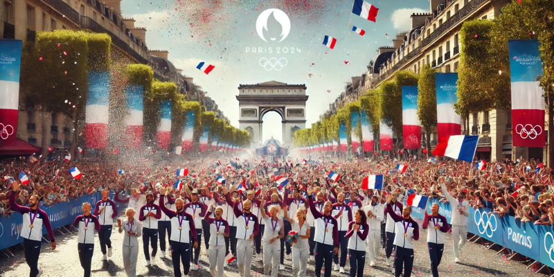 JO Paris 2024 :  “parade des champions“ sur les Champs Élysées @ Champs-Élysées | Paris | Île-de-France | France